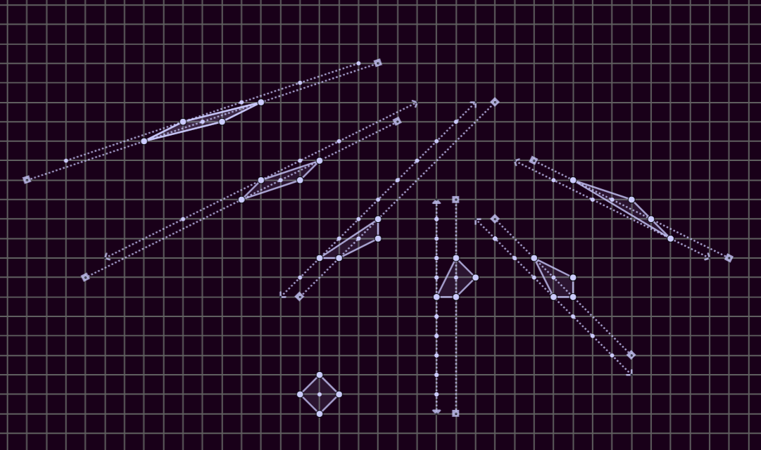 starting with the three points 0,0 1,0 1,1 the infinite number of solutions are suggested by a starburst figure
